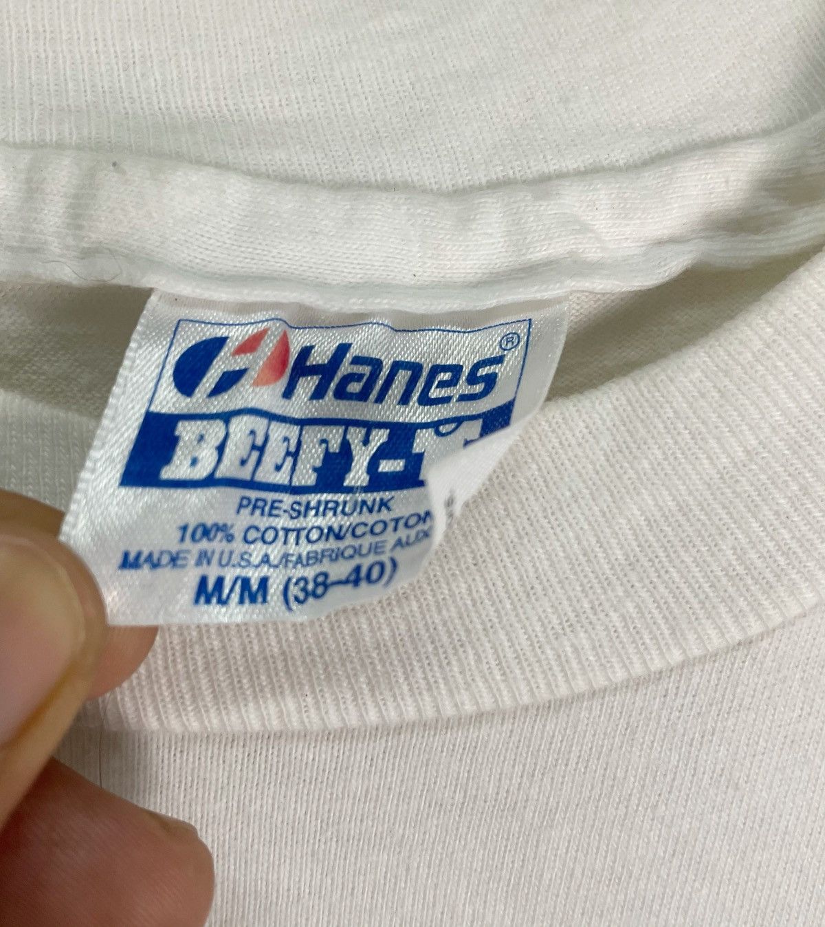 Hanes ☀️Vintage 90s WAVE Long Beach Surf Tshirt Size US M / EU 48-50 / 2 - 6 Thumbnail