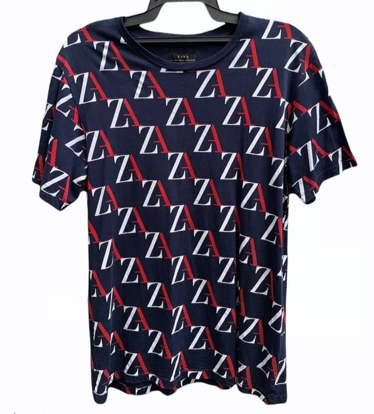 Zara ZARA Monogram T Shirt Size US M / EU 48-50 / 2 - 1 Thumbnail