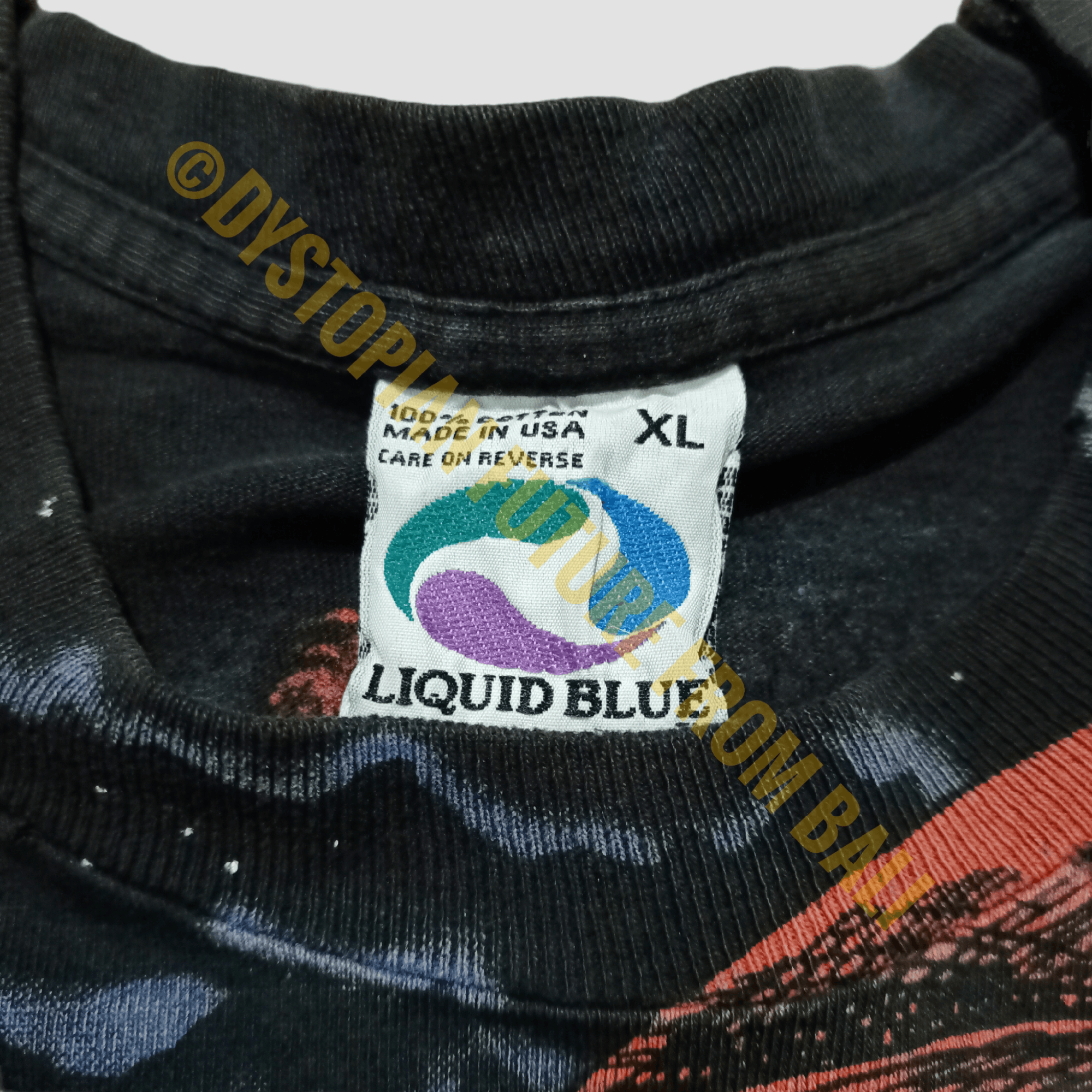 Liquid Blue Vtg 1994 Liquid Blue Duelling Dragons All Over Print Tshirt Size US XL / EU 56 / 4 - 10 Thumbnail