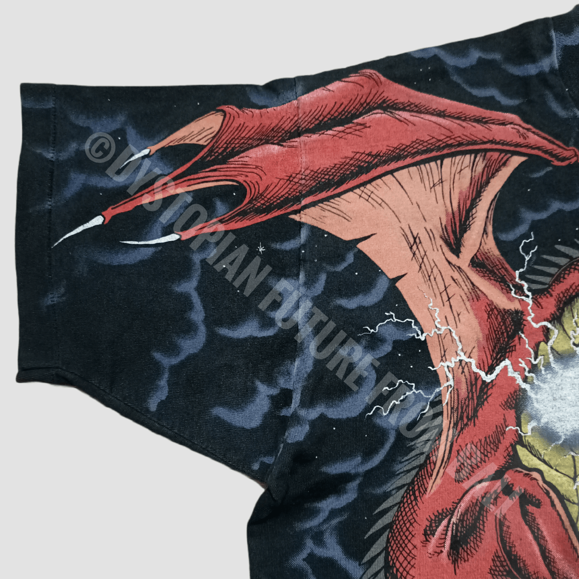 Liquid Blue Vtg 1994 Liquid Blue Duelling Dragons All Over Print Tshirt Size US XL / EU 56 / 4 - 5 Thumbnail