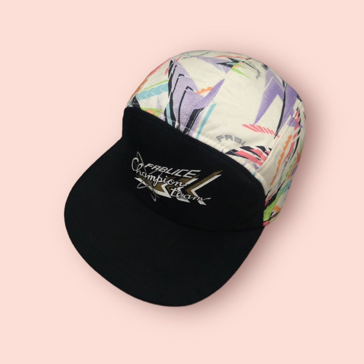 RARE VINTAGE FABLICE CHAMPION TEAM 5PANELS STRAPBACK