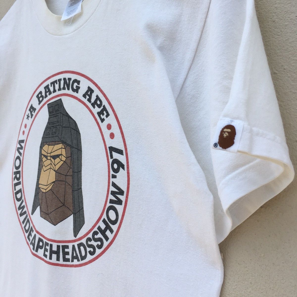 Bape × Vintage Vintage A BATHING APE WORLDWIDE APE HEAD SHOW HANES T-Shirt Size US S / EU 44-46 / 1 - 6 Thumbnail