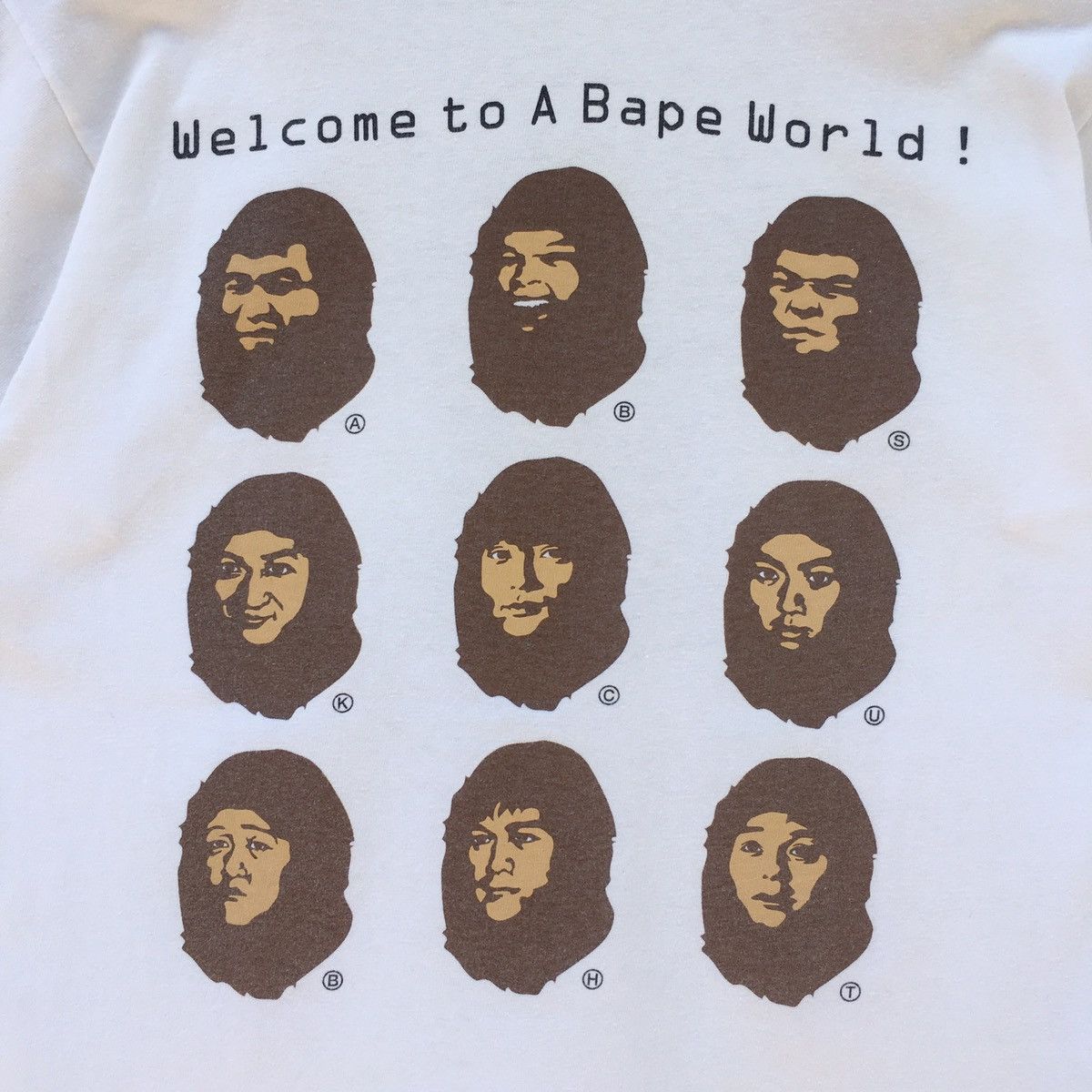 Bape × Vintage Vintage A BATHING APE WORLDWIDE APE HEAD SHOW HANES T-Shirt Size US S / EU 44-46 / 1 - 10 Thumbnail