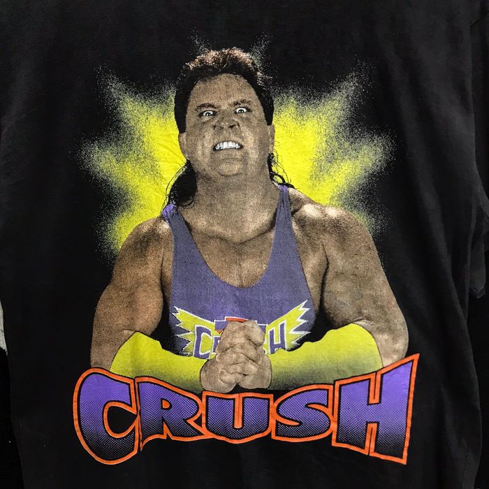 Vintage Crush WWF Vintage 90s Euro Bootleg Ver. Wrestling Shirt M | Grailed