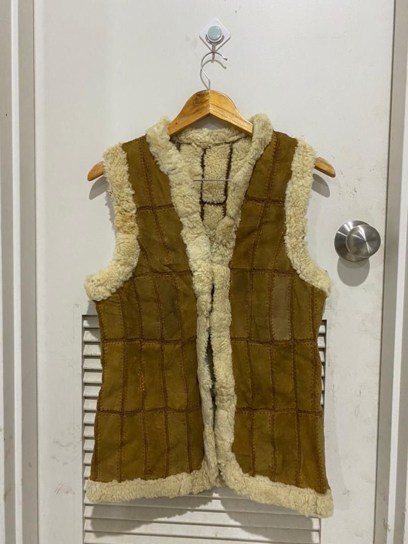 Japanese Brand × Vintage Vintage 80s sheepskin vest design cowboy Size US L / EU 52-54 / 3 - 1 Thumbnail