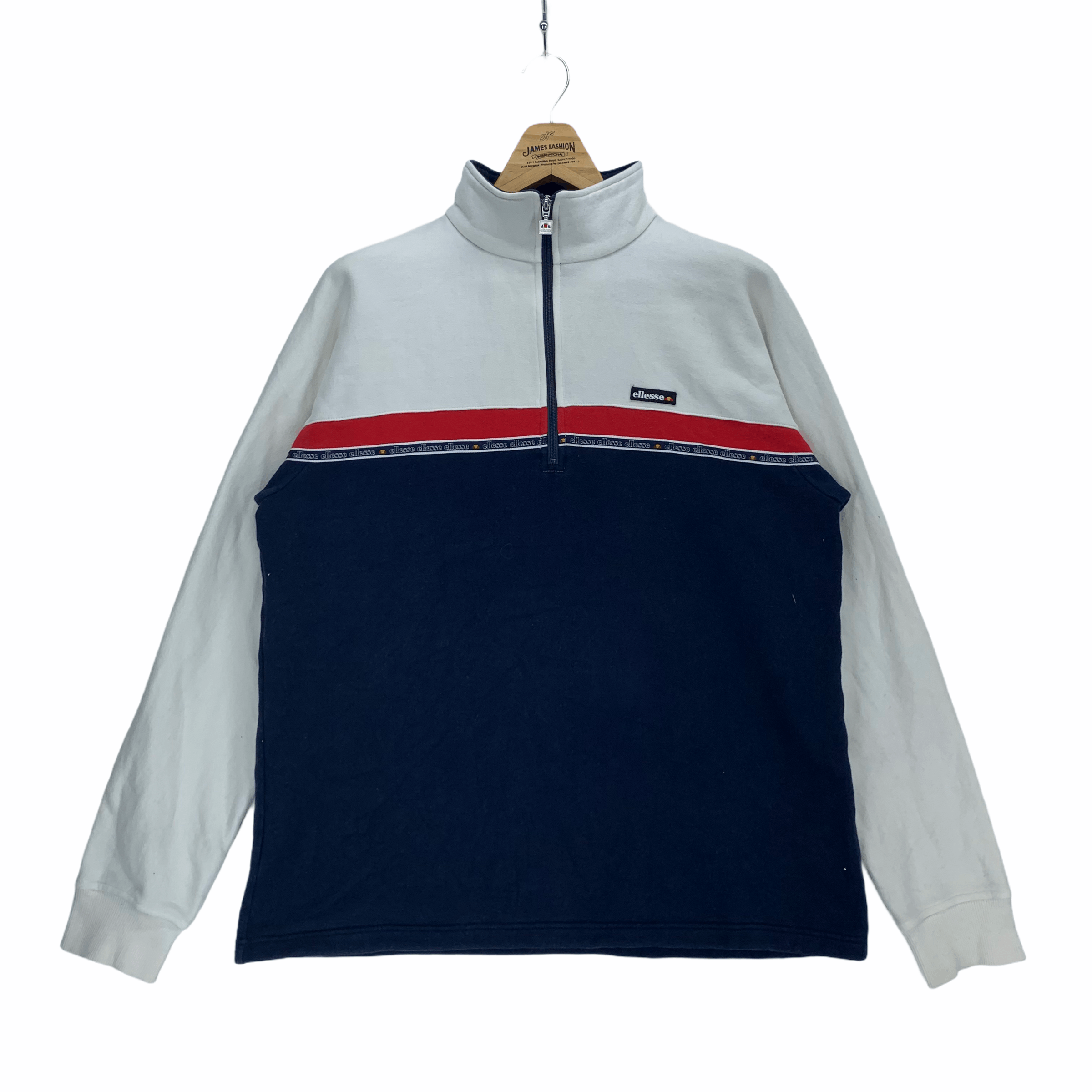 Ellesse Ellesse Half Zip Turtle Neck Colorblock Sweater #2919-38 Size US M / EU 48-50 / 2 - 1 Thumbnail