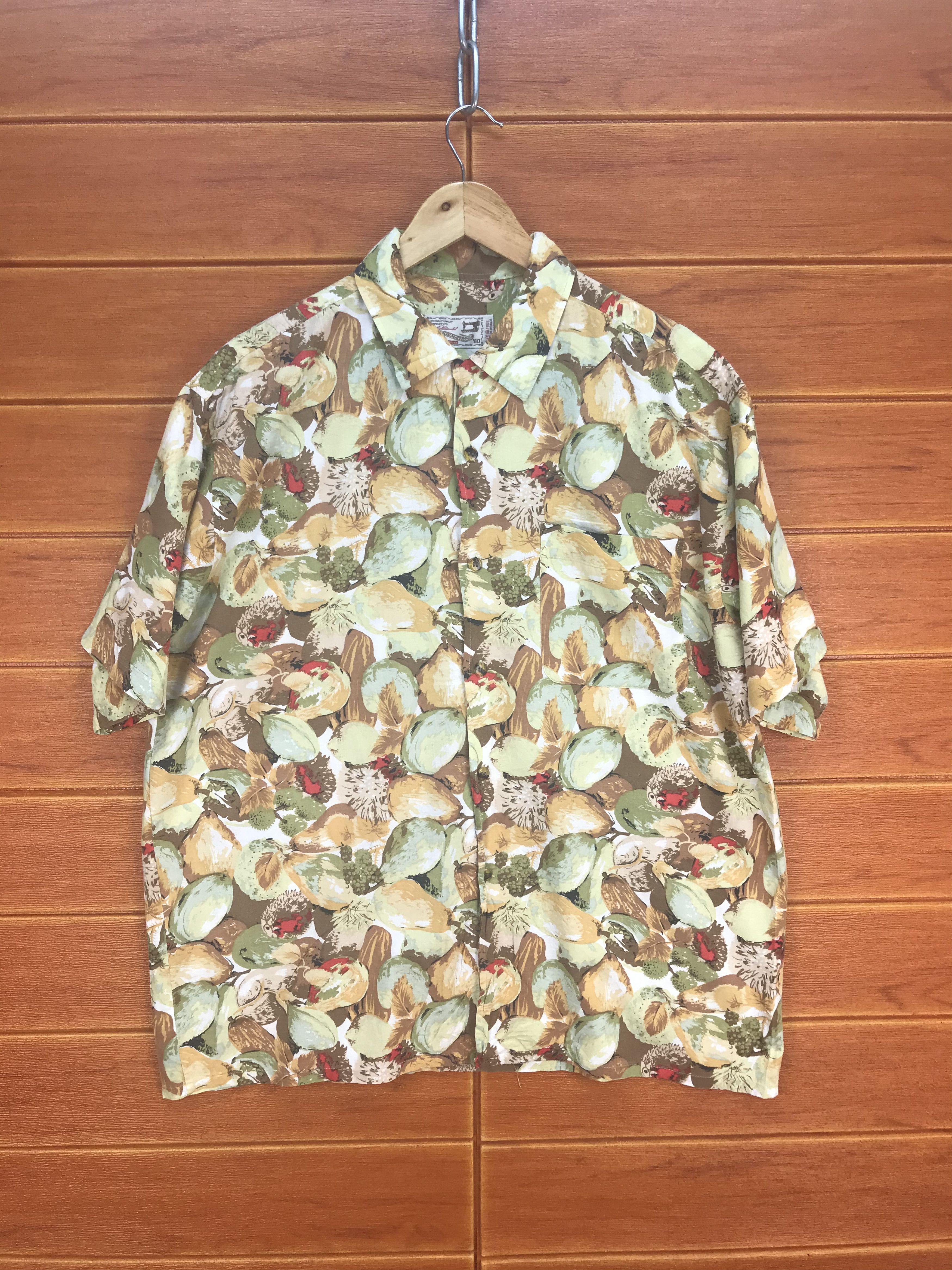 Vintage Vintage Hawaiian Image Magic Asian Fruits Rayon Shirt Size US XL / EU 56 / 4 - 2 Thumbnail