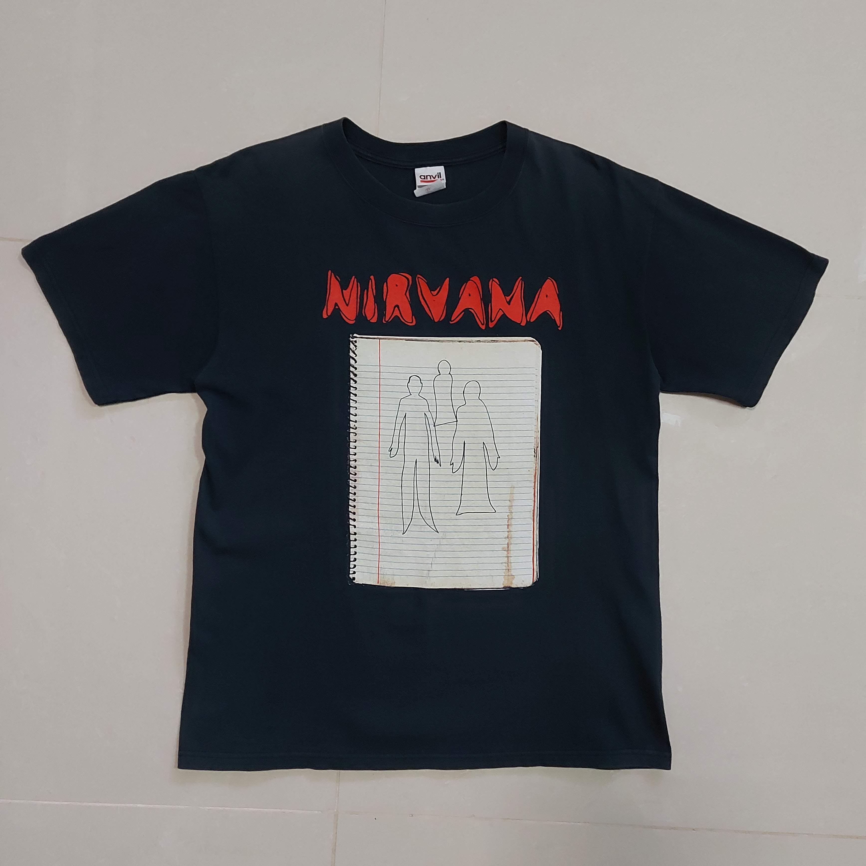 Vintage 2003 Y2K Nirvana outlets Ghost Notebook Tour Tee Band Tee Kurt Cobain Grunge XL