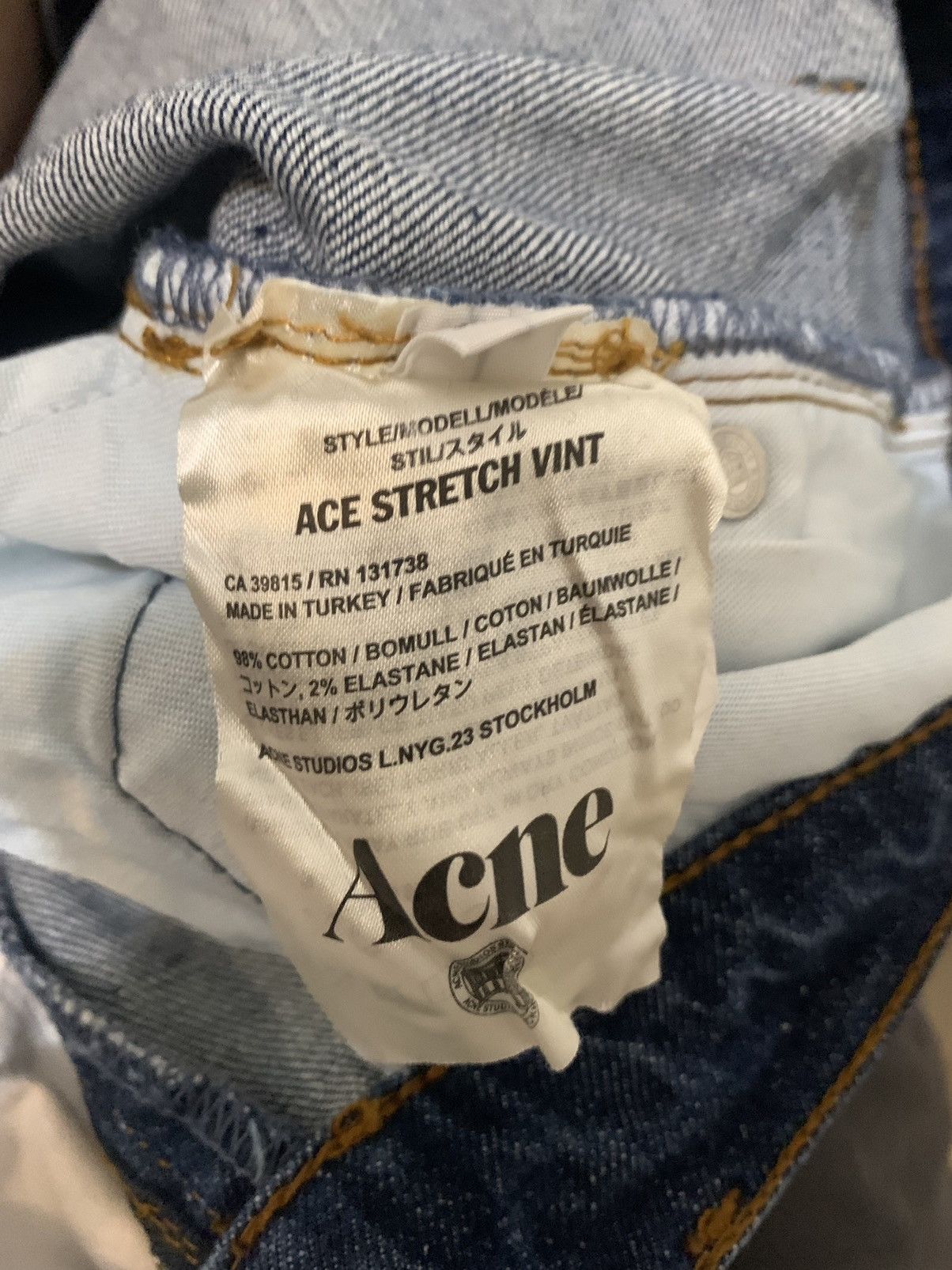 Acne Studios Acne Studios Ace Stretch Vintage Jeans Size US 34 / EU 50 - 8 Thumbnail
