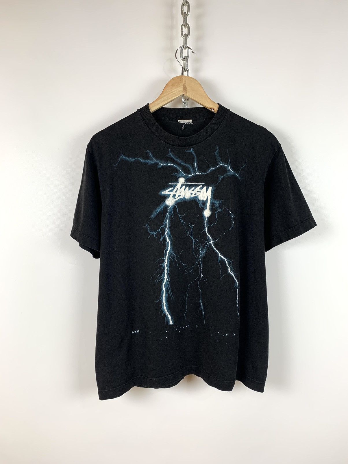 Streetwear × Stussy × Vintage Vintage Stussy Lightning Print