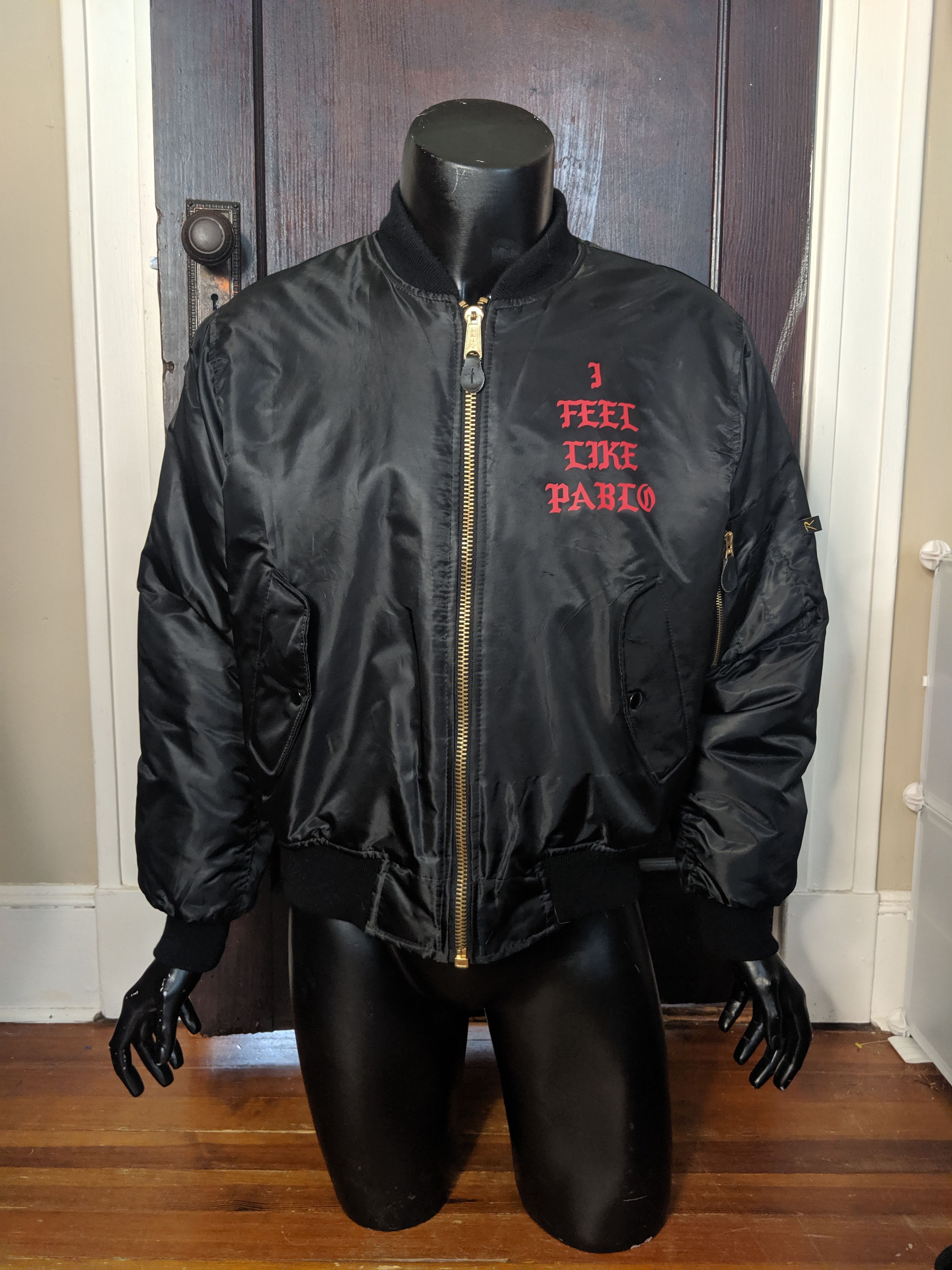 Kanye West Rothco I Feel Like Pablo MA 1 black bomber jacket Grailed