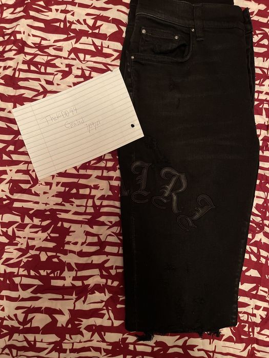 Amiri Amiri Antique Black Old English Jeans | Grailed