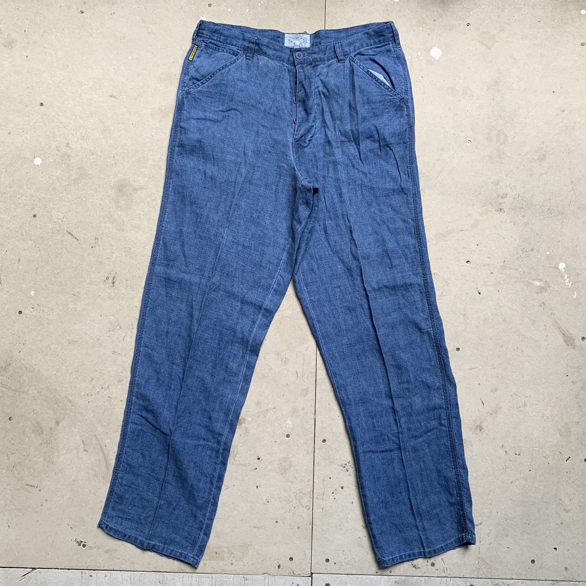 Vintage Armani Jeans Linen Trousers Grailed
