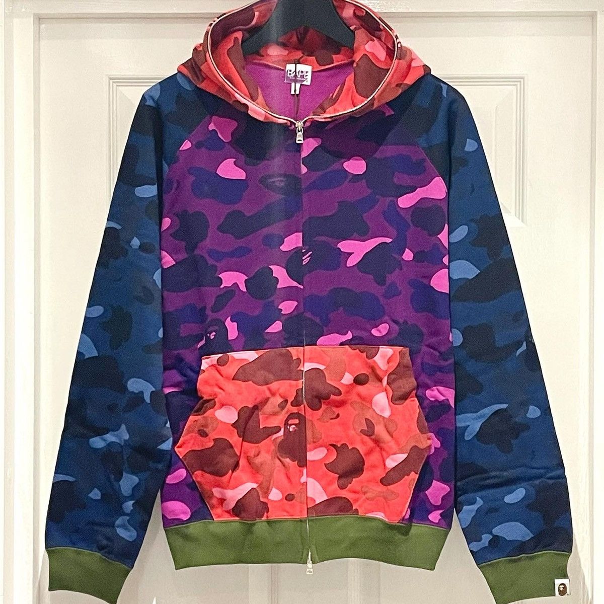 BAPE Multi camo shark full zip hoodie A Bathing Ape Size M