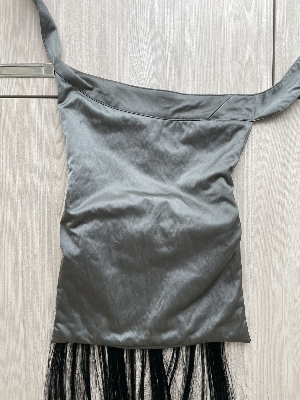 Kiko Kostadinov FW19 Doris "Sadako" Hair-Trimmed Messenger Bag Size ONE SIZE - 3 Thumbnail