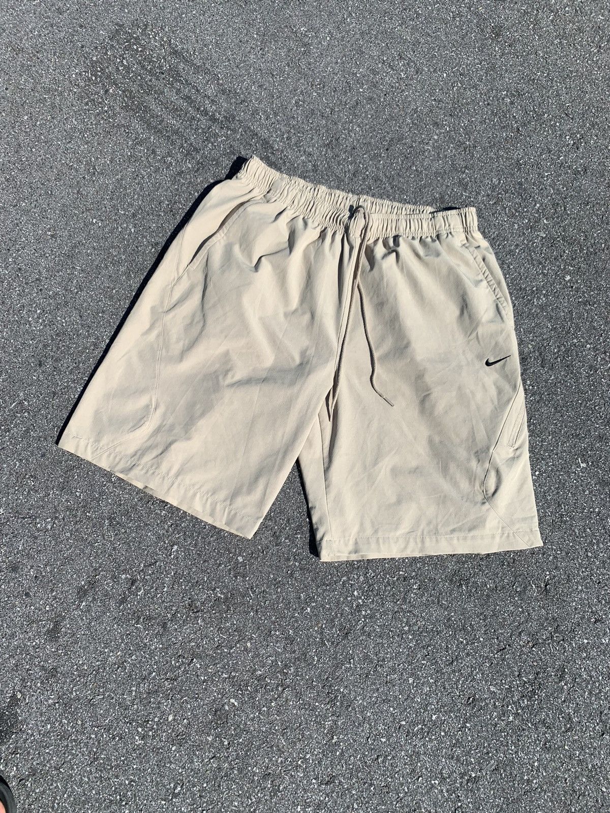 tan nike shorts