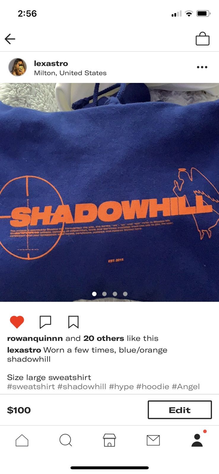Shadow Hill Blue Angel shadowhill hoodie Grailed