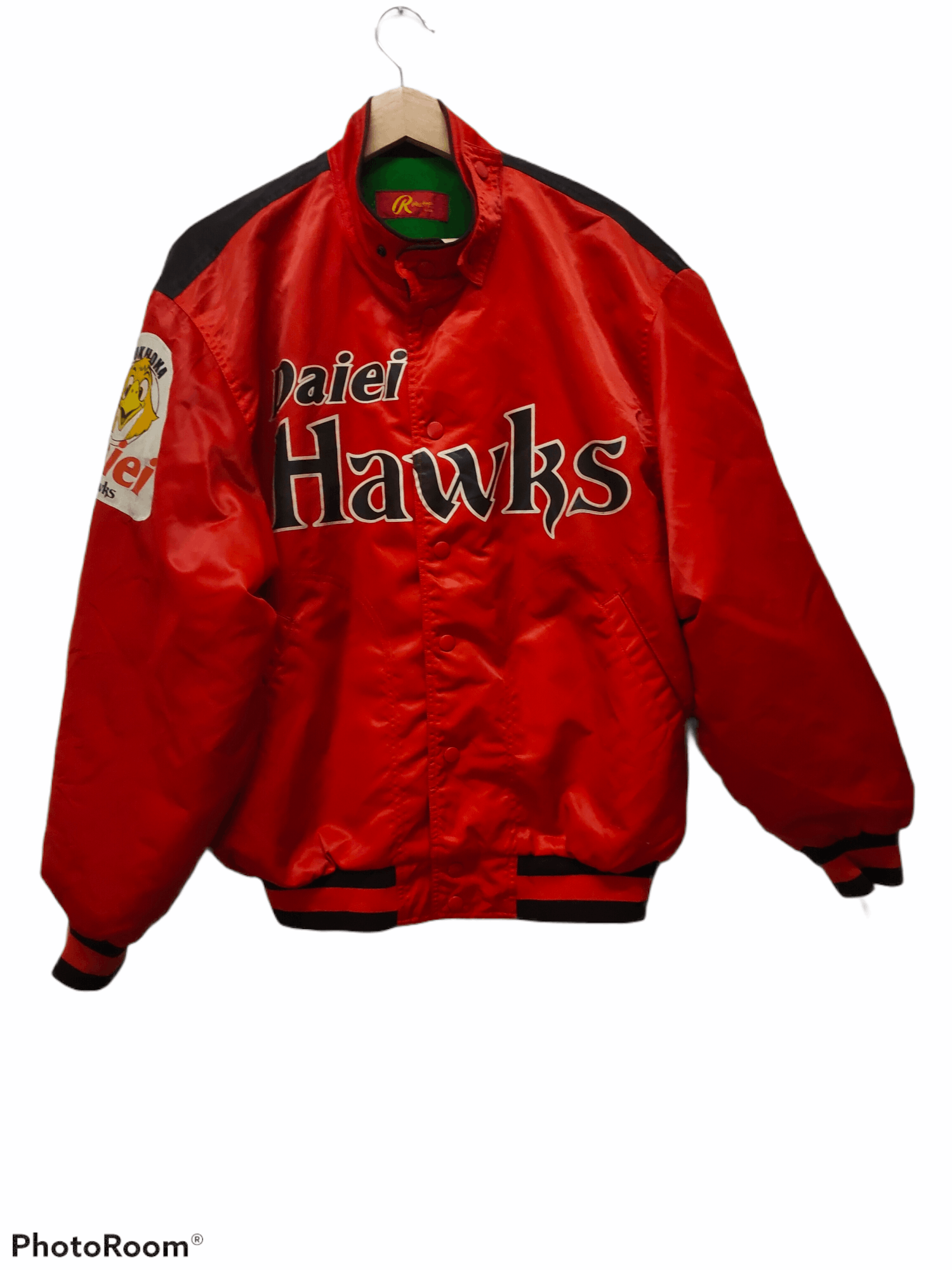 Asics Rawlings daiei hawks varsity jacket snap button vintage Size US XL / EU 56 / 4 - 1 Thumbnail