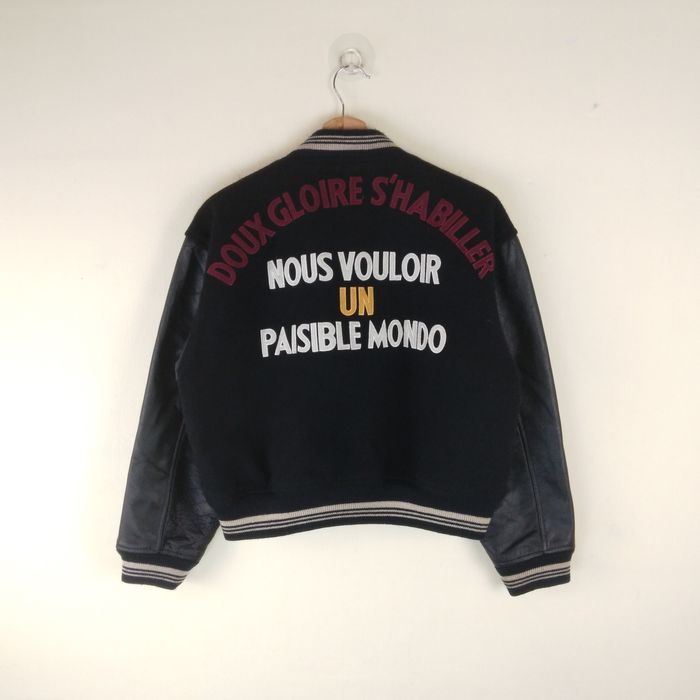 Vintage Ville d' E'spair Leather Wool Varsity Jacket | Grailed