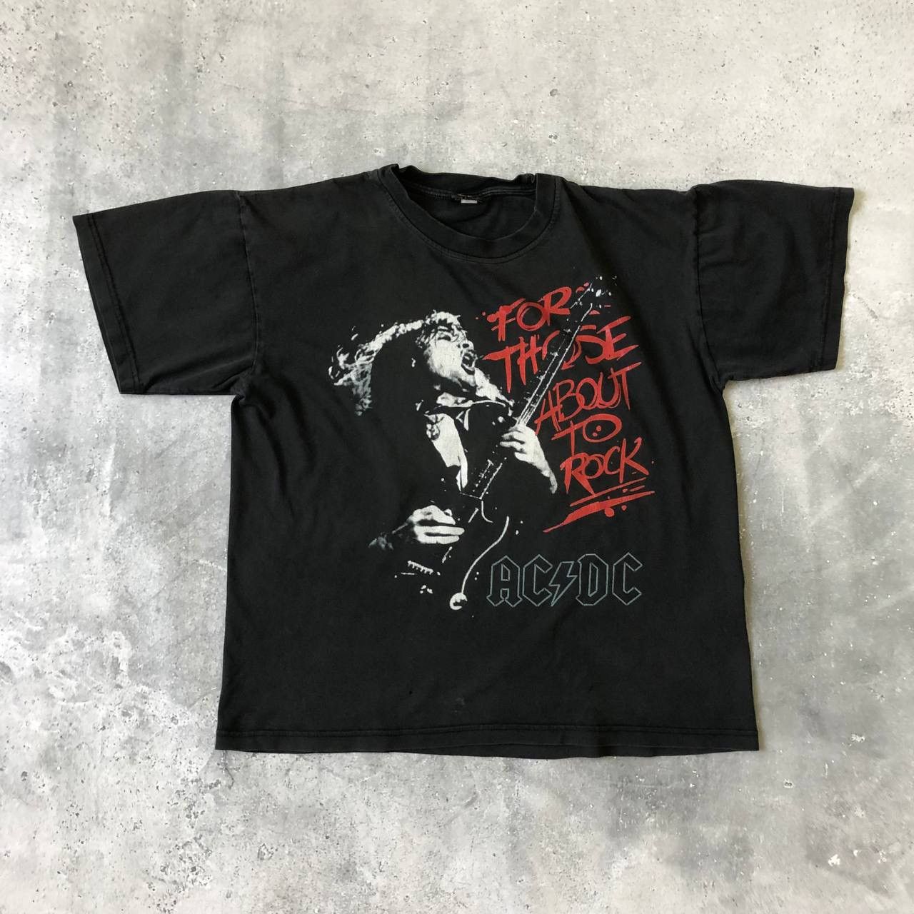 Vintage Vintage 90s AC DC For Those About To RockTee Bootleg T-Shirt ...