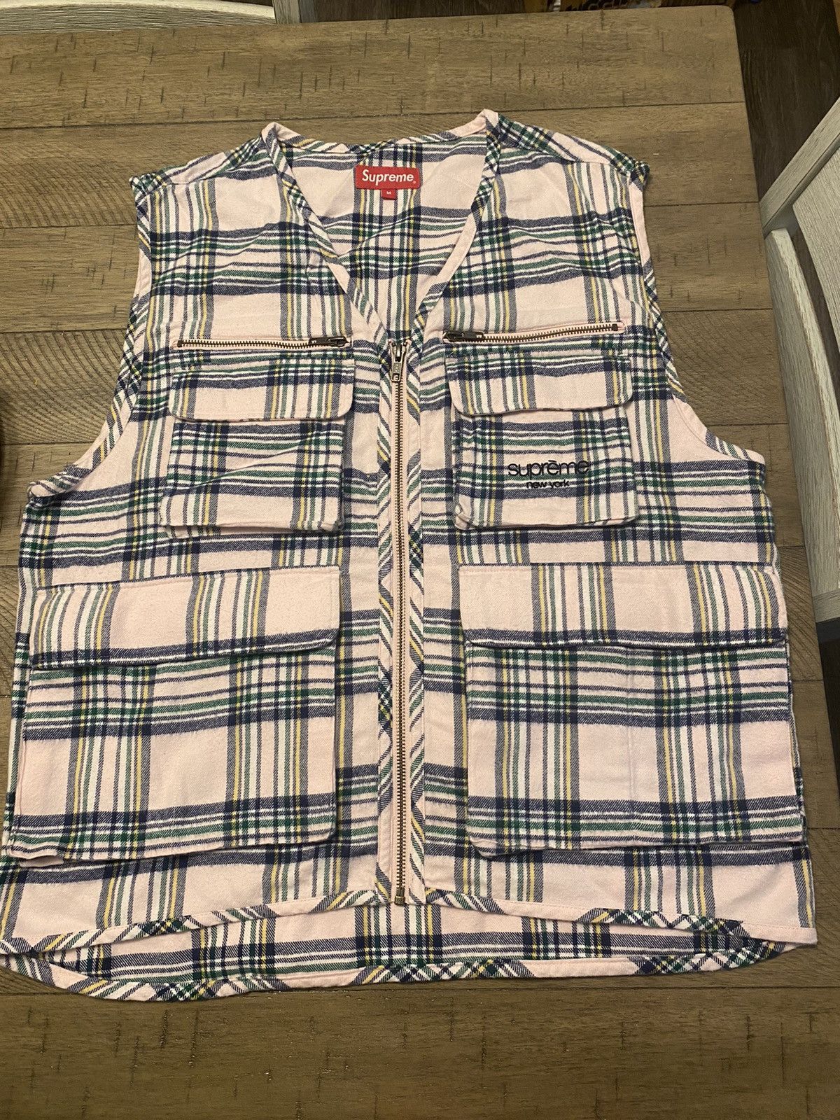 Supreme Supreme Tartan Flannel Cargo Vest | Grailed