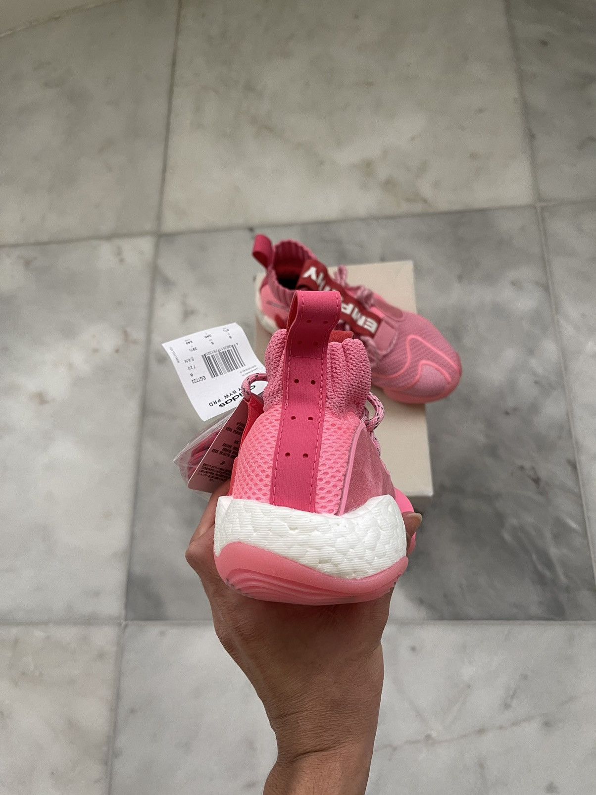 Adidas Pharrell x Crazy BYW X Hyper Pink 2019 Size US 6.5 / EU 39-40 - 8 Thumbnail