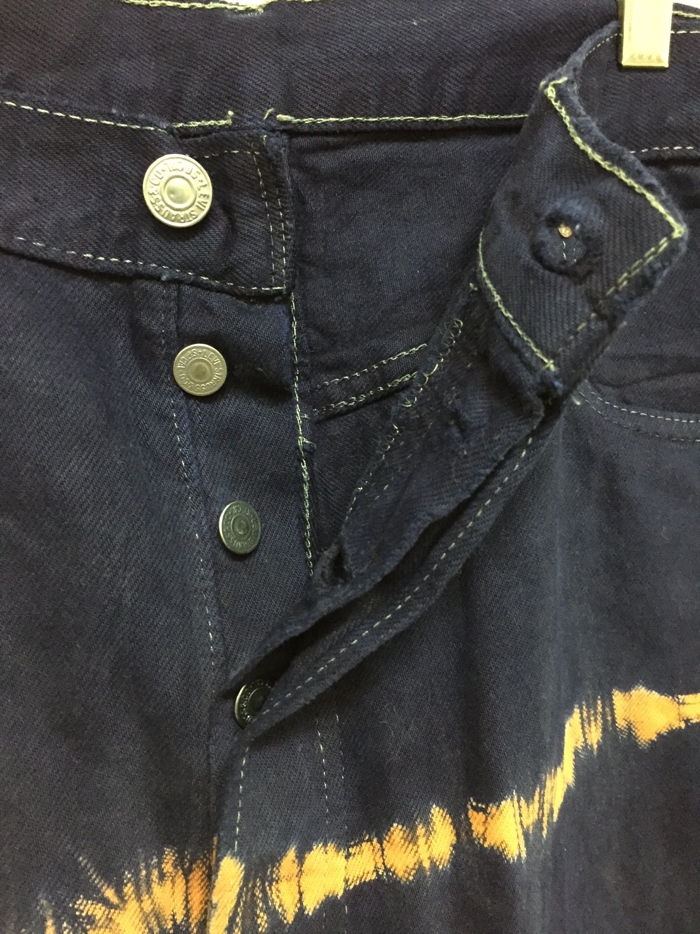 Levi's Vintage Clothing 90's 501 Jungle Snake Tie Dye denim Made in USA Size US 34 / EU 50 - 5 Thumbnail