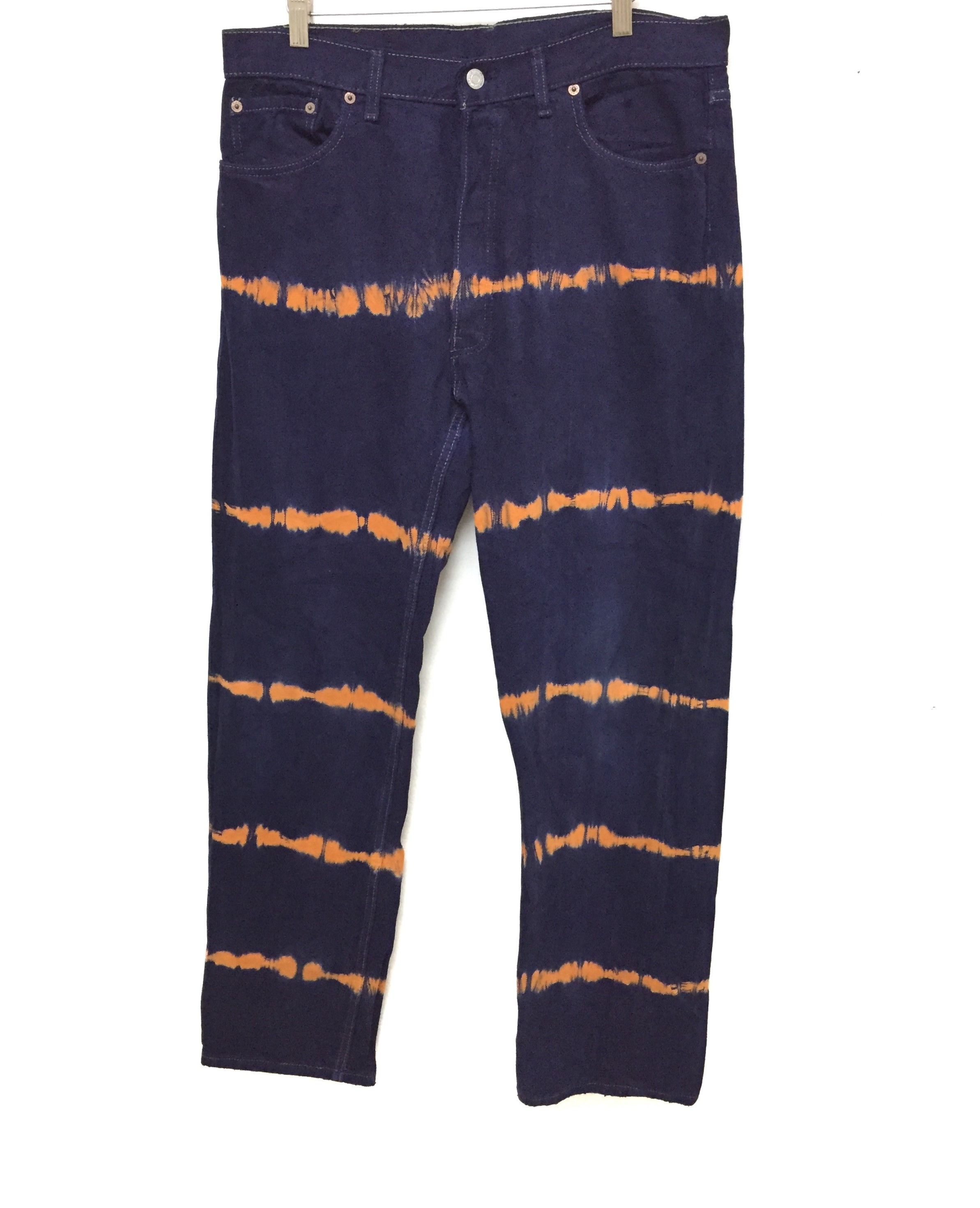 Levi's Vintage Clothing 90's 501 Jungle Snake Tie Dye denim Made in USA Size US 34 / EU 50 - 1 Thumbnail