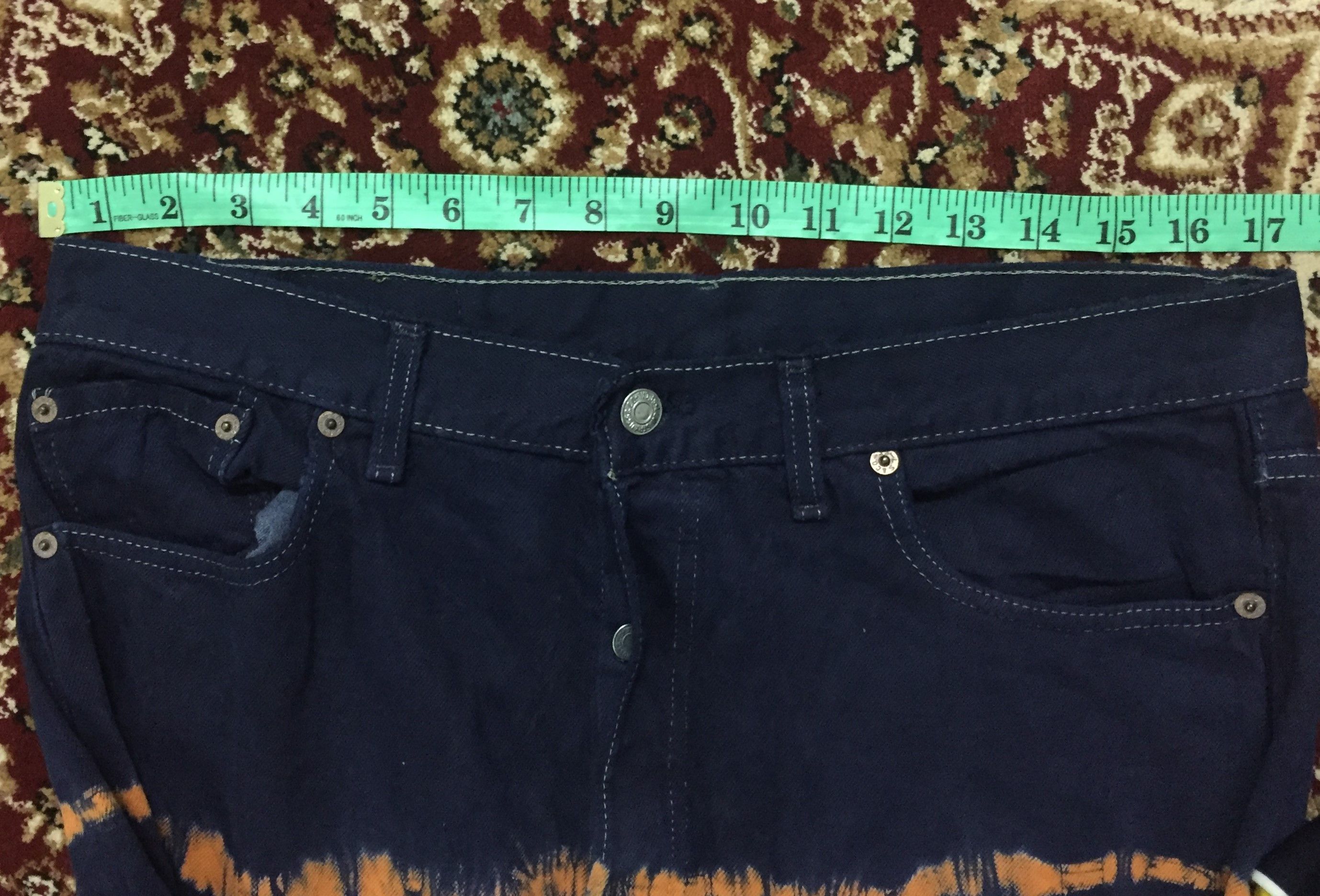 Levi's Vintage Clothing 90's 501 Jungle Snake Tie Dye denim Made in USA Size US 34 / EU 50 - 10 Thumbnail
