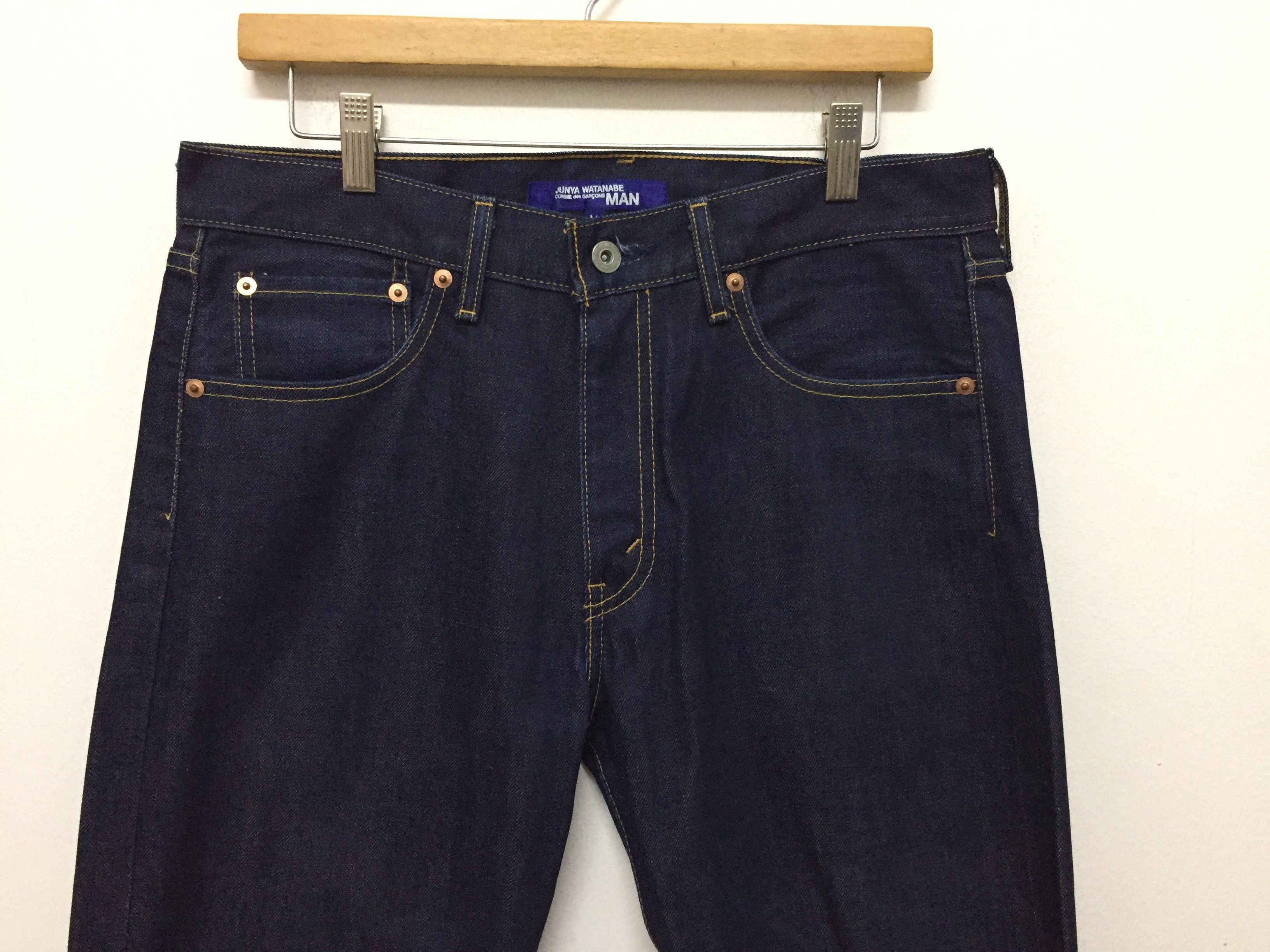 Comme des Garcons AD02 Junya Watanabe 56 Numeric printing Indigo denim Size US 33 - 5 Thumbnail