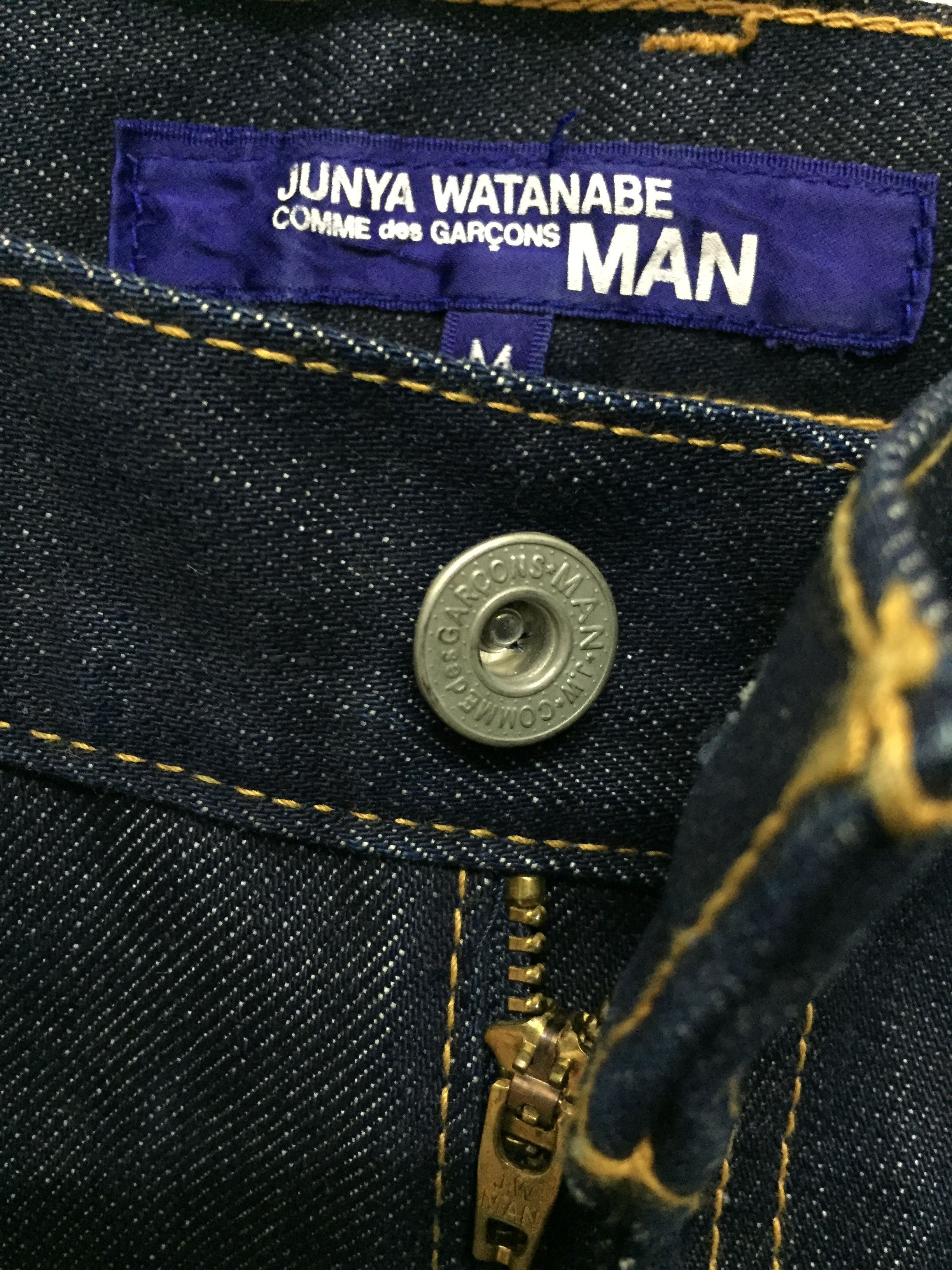 Comme des Garcons AD02 Junya Watanabe 56 Numeric printing Indigo denim Size US 33 - 7 Thumbnail