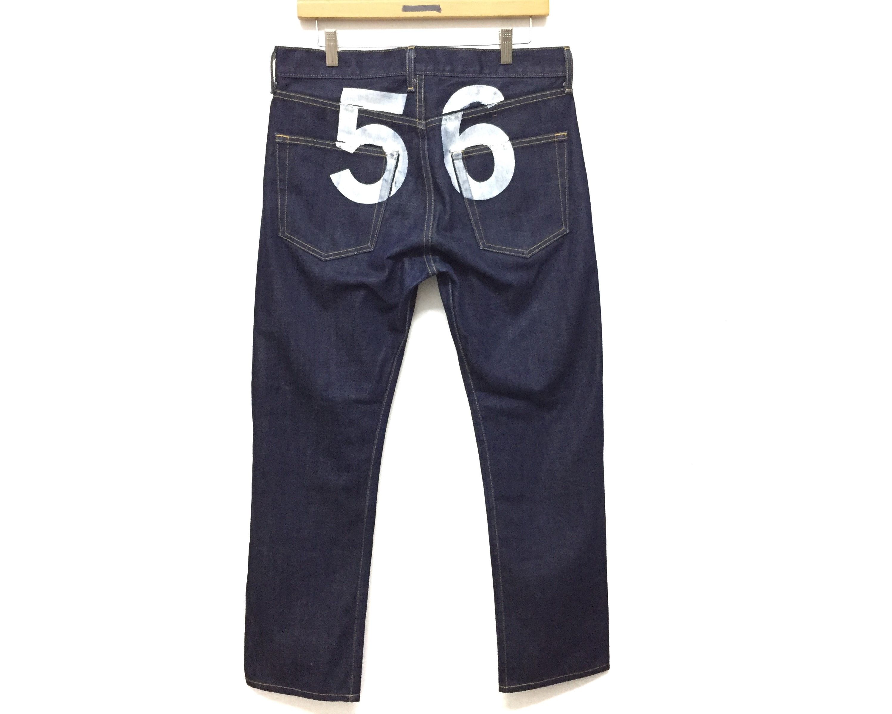 Comme des Garcons AD02 Junya Watanabe 56 Numeric printing Indigo denim Size US 33 - 1 Thumbnail