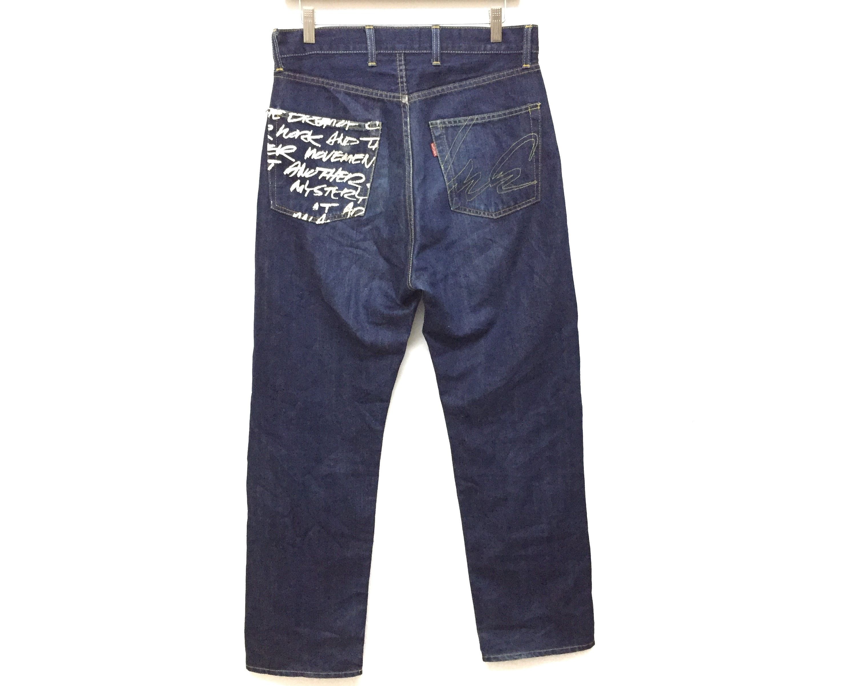 Futura Vtg FUTURA indigo Logo denim Size US 31 - 1 Thumbnail
