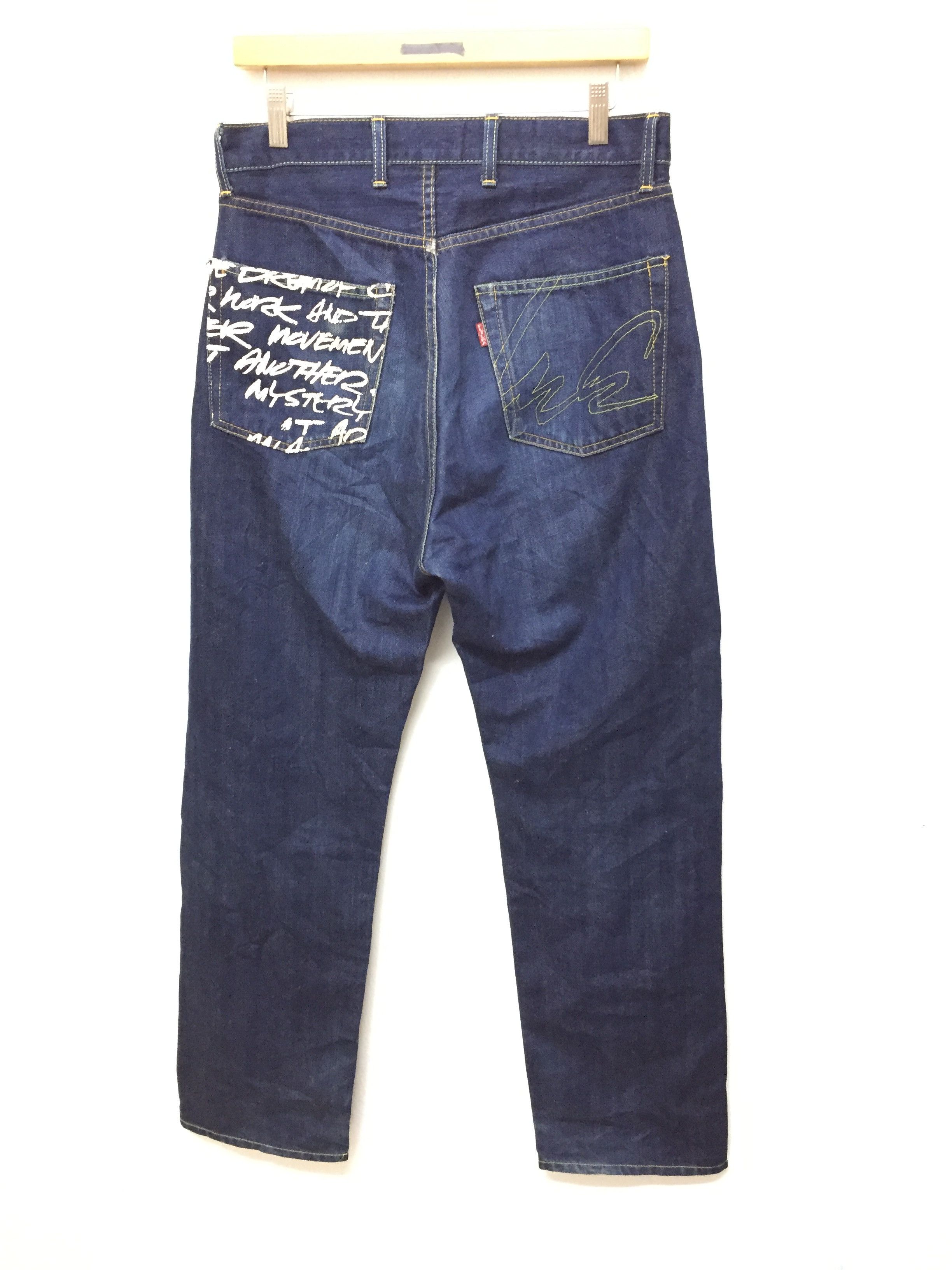 Futura Vtg FUTURA indigo Logo denim Size US 31 - 2 Thumbnail