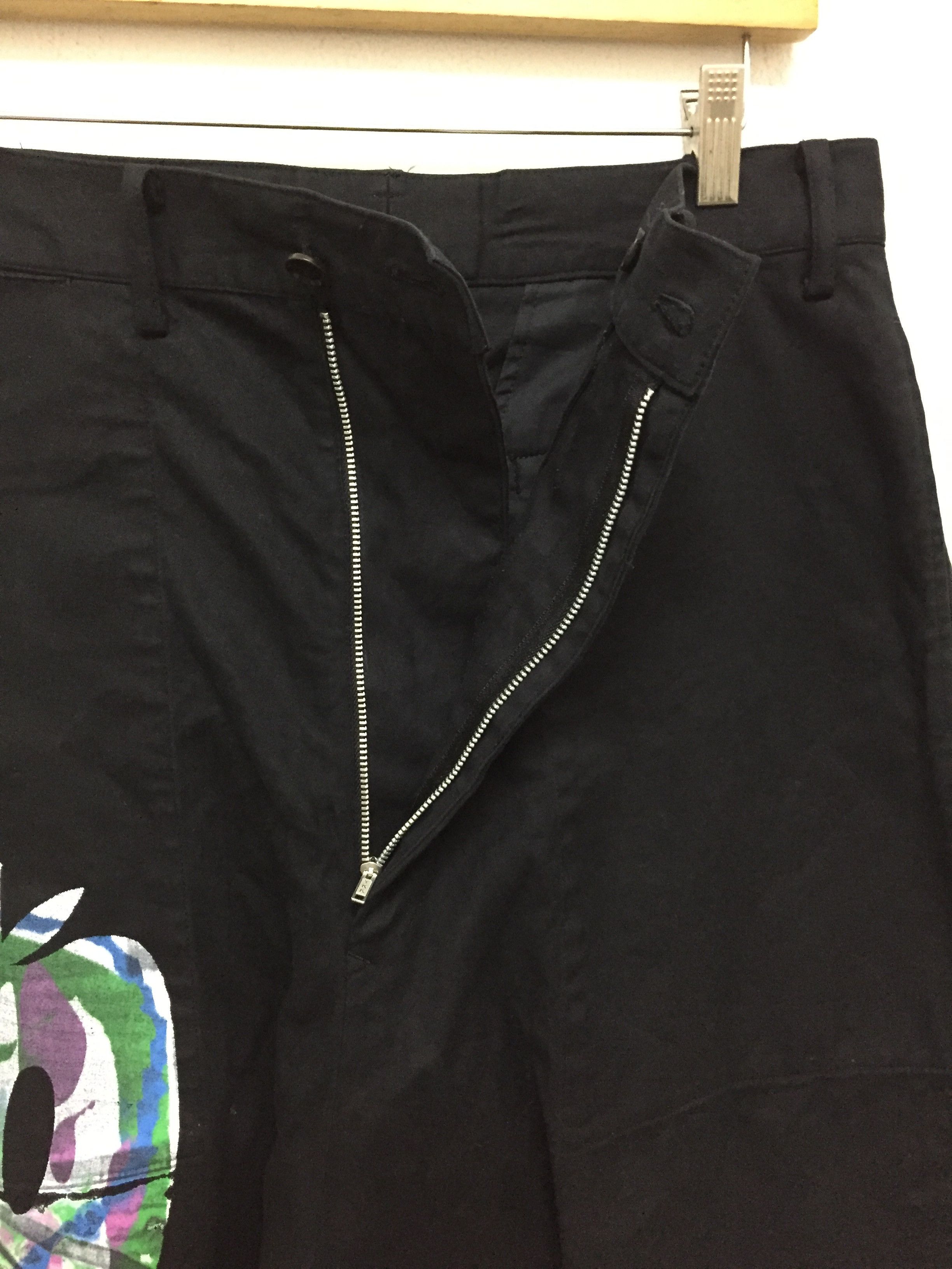 Y's for Men × Yohji Yamamoto AW00 Pour Homme drop crotch sarouel Apple smile painting Size US 31 - 5 Thumbnail