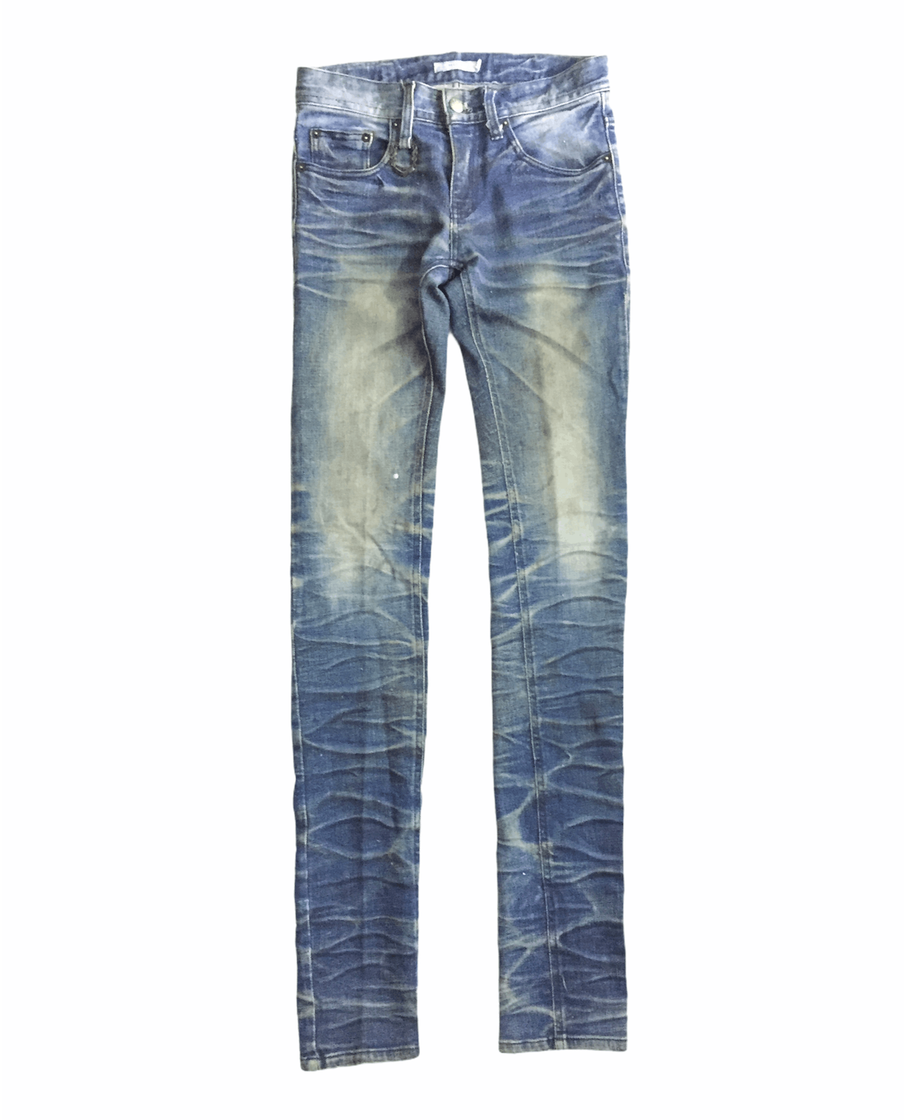 Distressed Denim MIDAS Japan faded distressed slim denim | Grailed