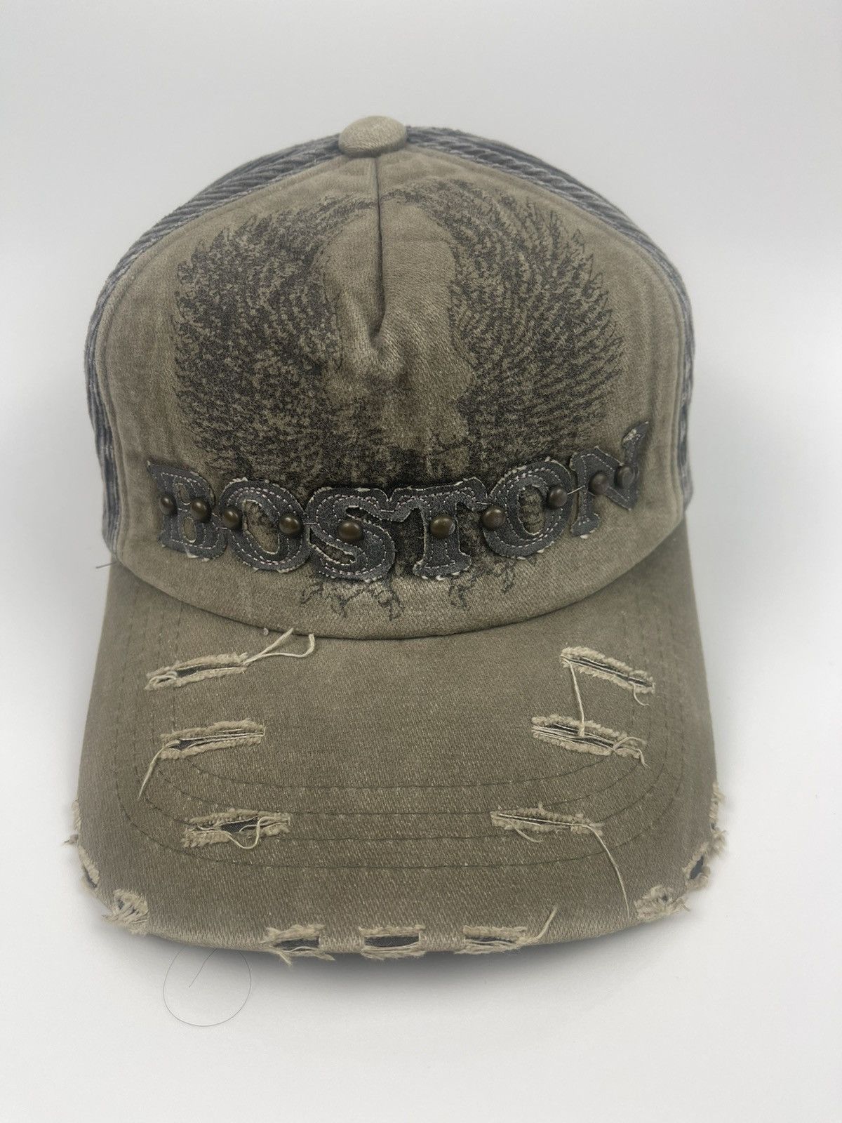Japanese Brand Boston Coduroy Distressed Style Hat Cap Size ONE SIZE - 1 Thumbnail