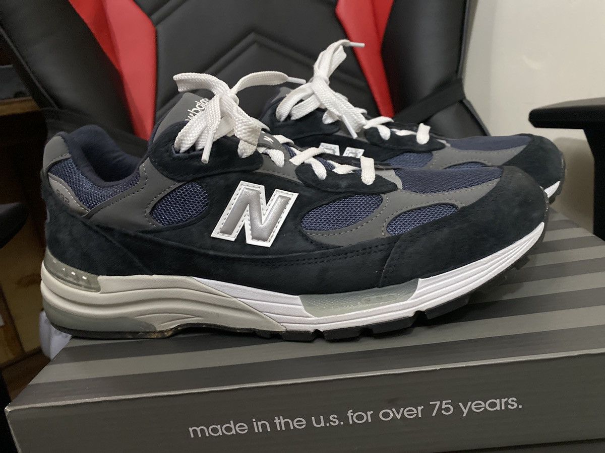 New balance 992 navy on sale