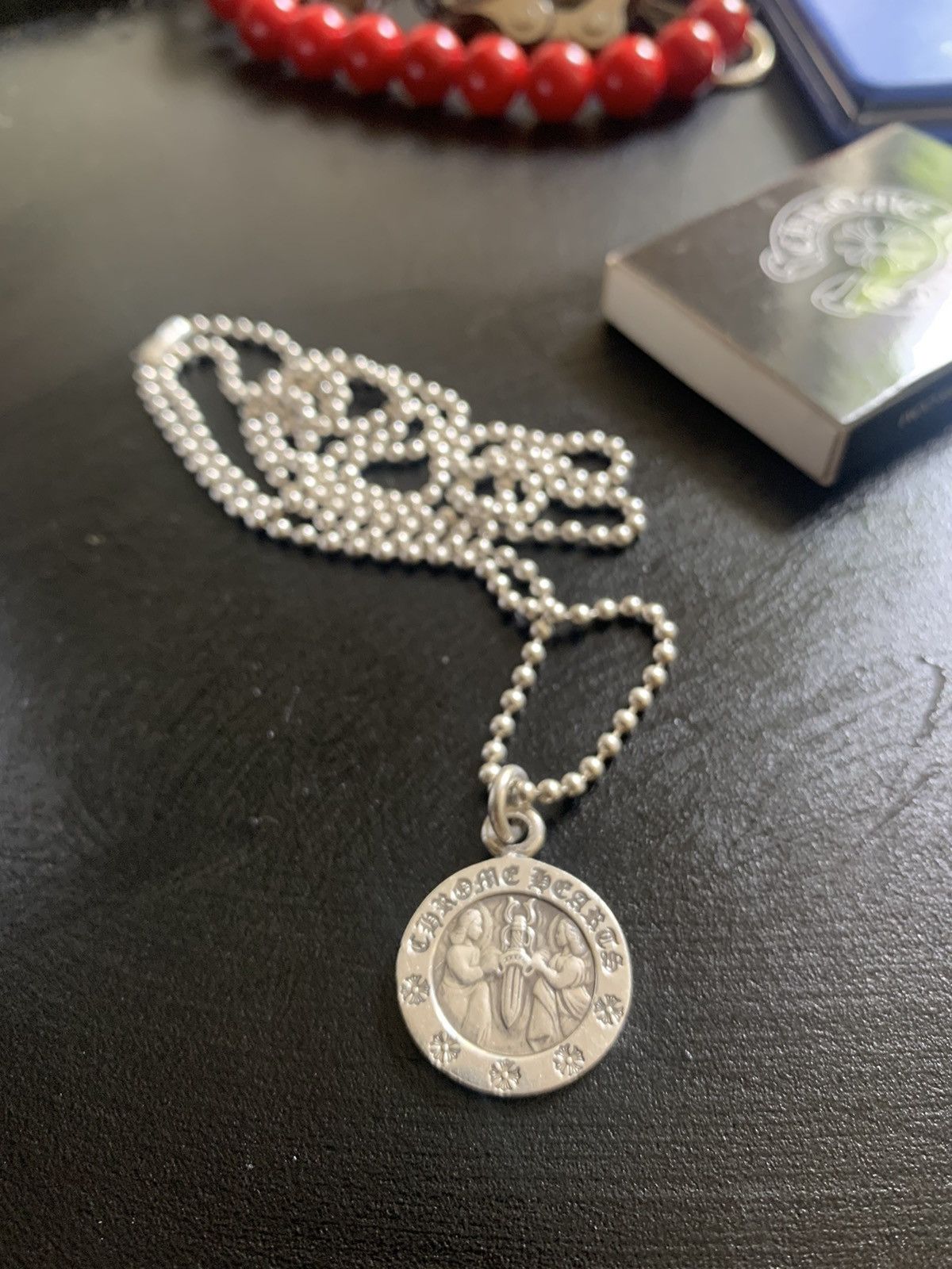 ピリちゃん　Chrome Hearts ANGEL MADAL V2 Authentic Chrome Hearts Angel Medallion Pendant top Sv925 Vintage