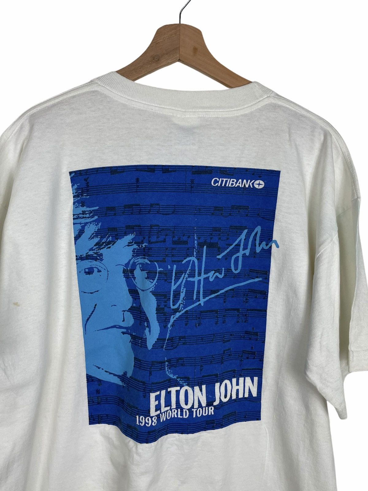 Band Tees × Vintage Vintage 1998 Elton John x Citibank World Tour Tee Size US XL / EU 56 / 4 - 4 Thumbnail