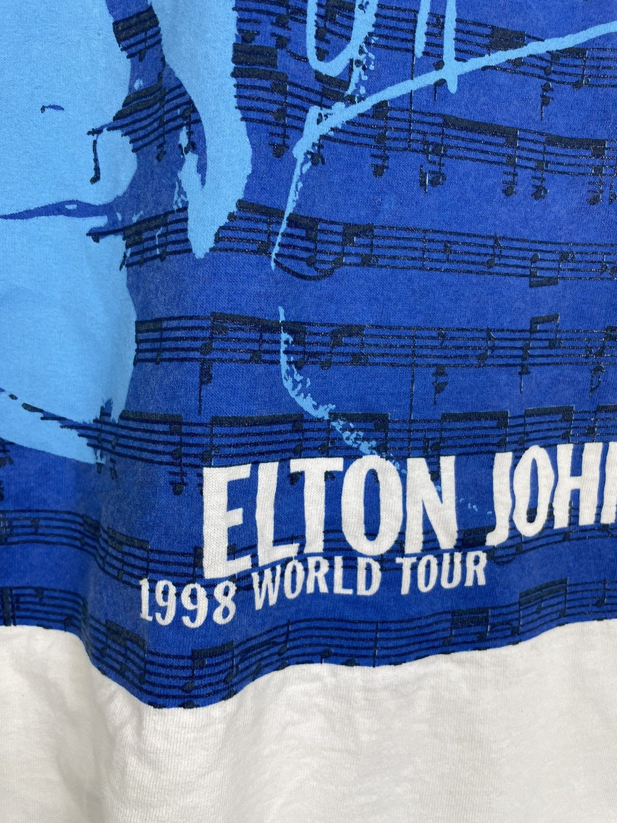 Band Tees × Vintage Vintage 1998 Elton John x Citibank World Tour Tee Size US XL / EU 56 / 4 - 10 Thumbnail
