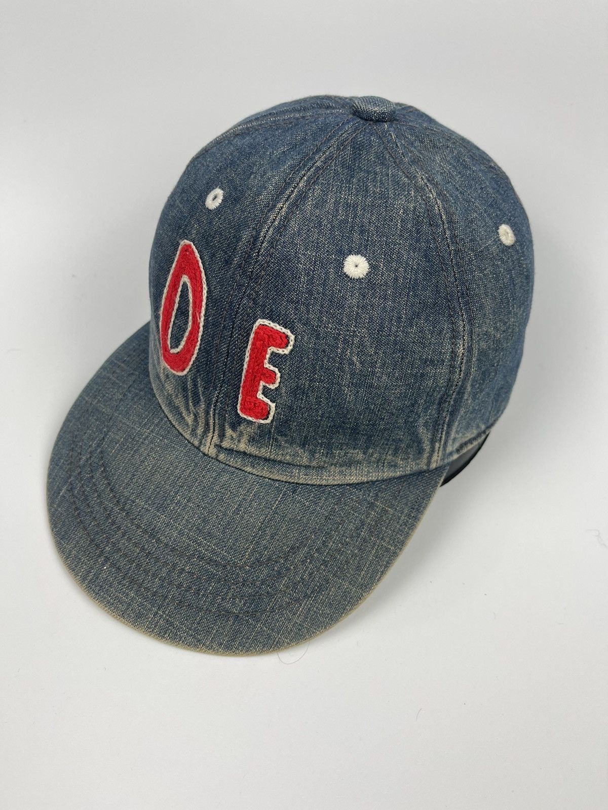 Japanese Brand Vintage Denim & Dungaree Leather Adjustble Hat Size ONE SIZE - 2 Thumbnail