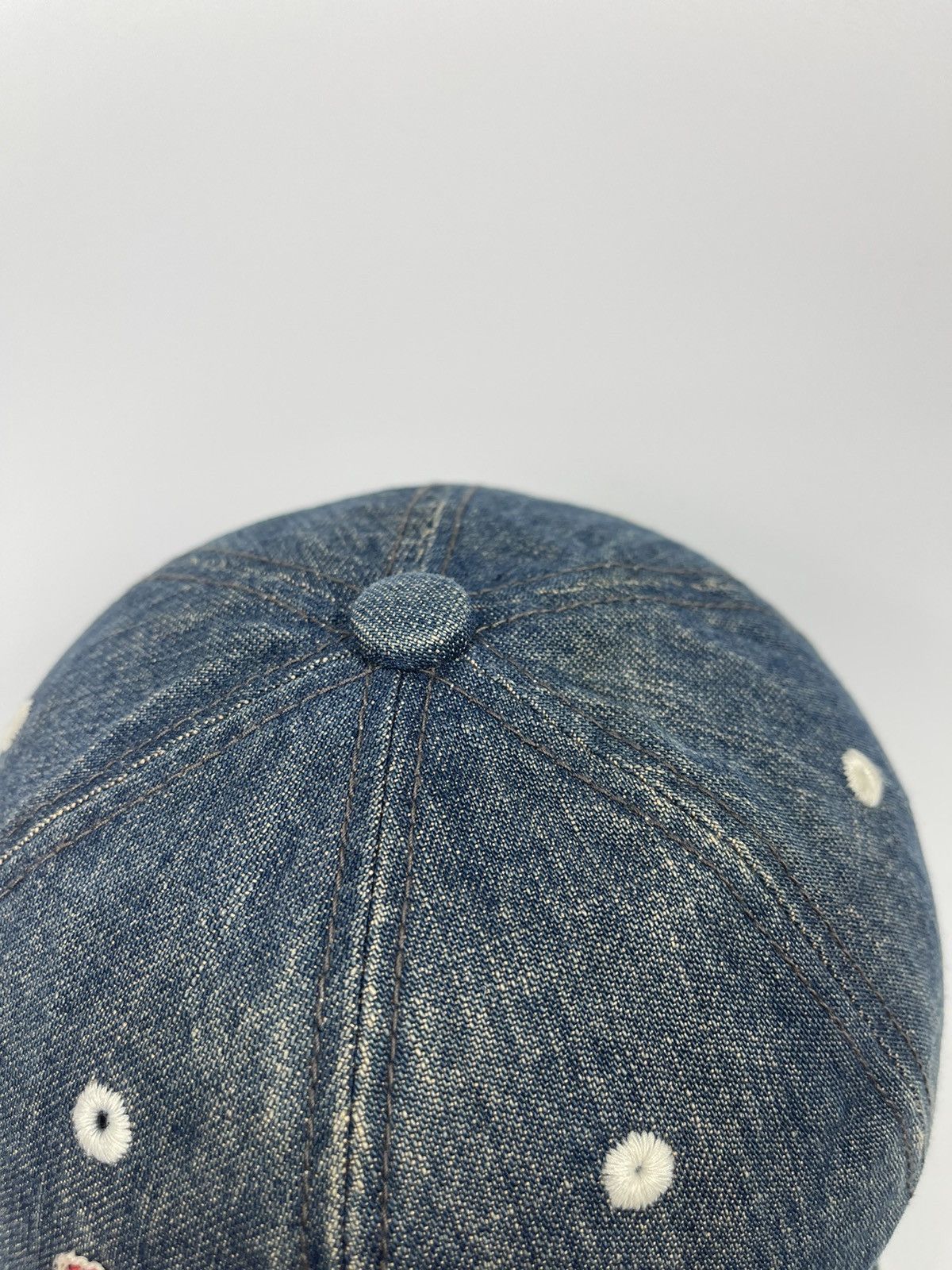 Japanese Brand Vintage Denim & Dungaree Leather Adjustble Hat Size ONE SIZE - 8 Thumbnail