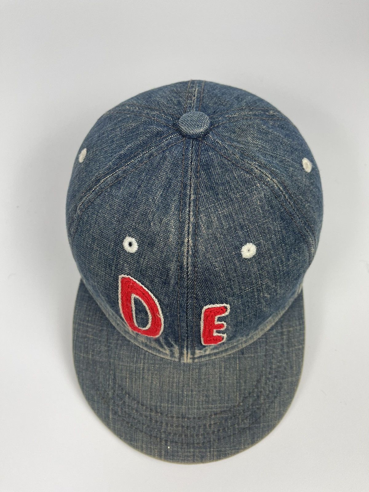Japanese Brand Vintage Denim & Dungaree Leather Adjustble Hat Size ONE SIZE - 7 Thumbnail