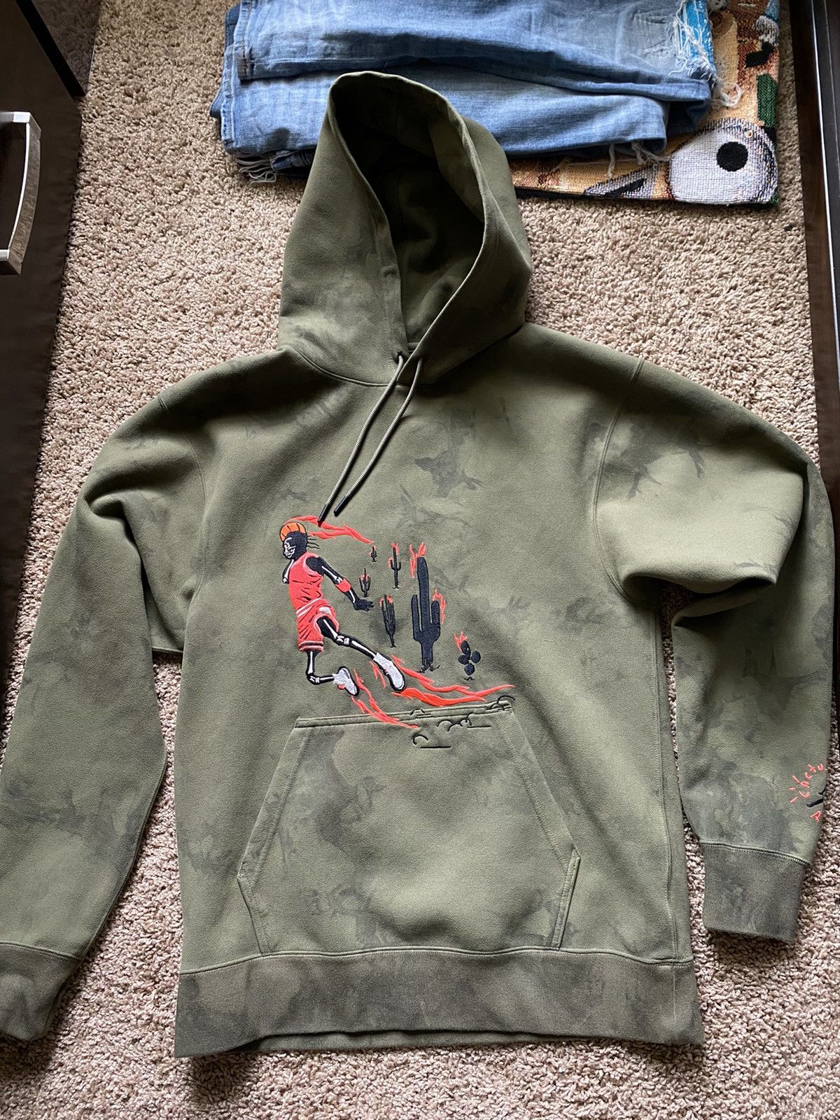 travis scott washed suede hoodie