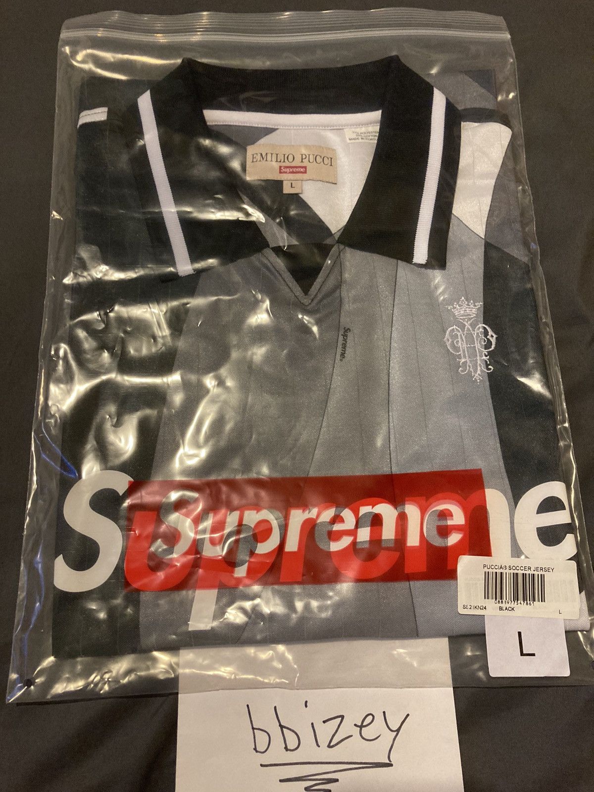 Supreme Supreme Emilio Pucci Soccer Jersey Black Large | Grailed