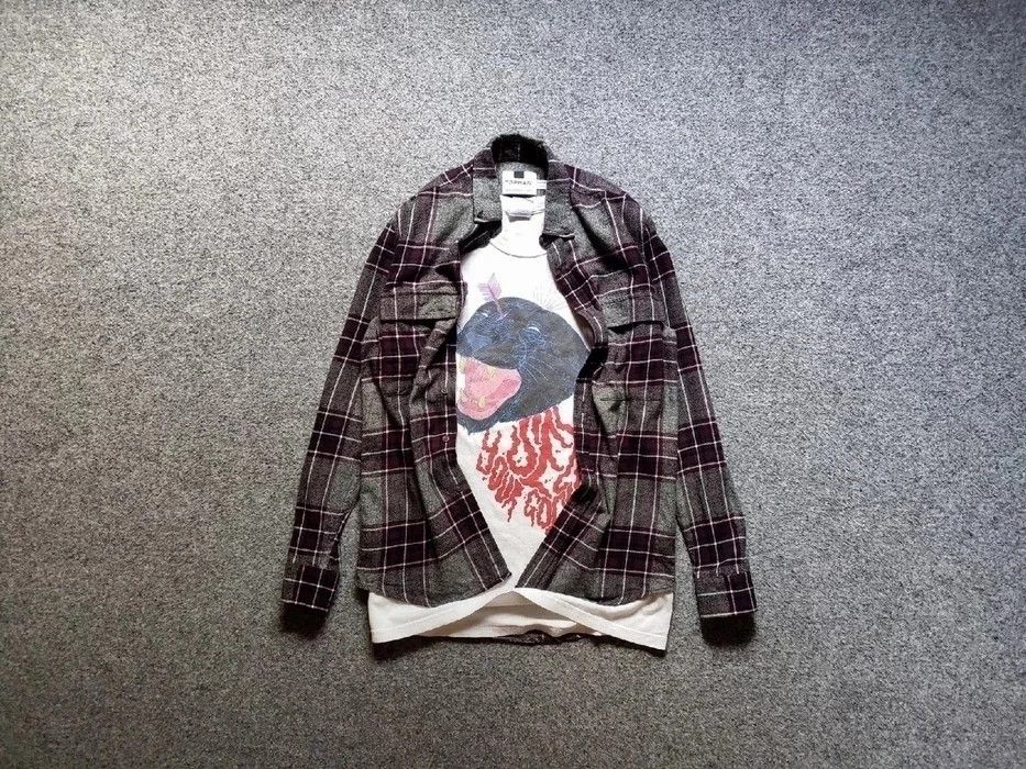 Flannel Vintage flannel shirt Travis Scott style Size US S / EU 44-46 / 1 - 1 Thumbnail