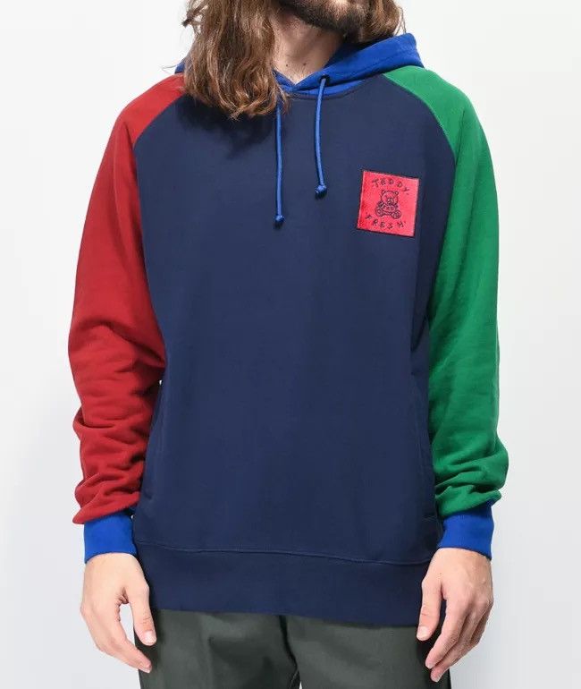 Colorblock hoodie teddy fresh online