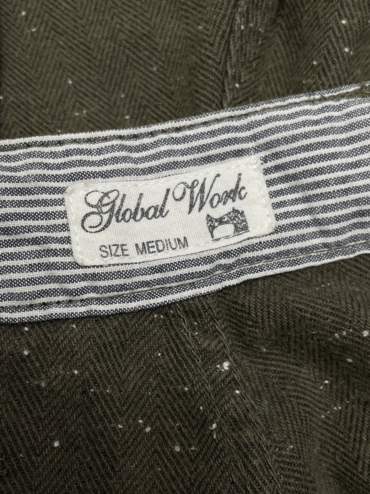 Designer × Global Work × Vintage GLOBAL WORK RARE! Twill Weave Special Fabric Fatigue Pants Size US 31 - 4 Thumbnail