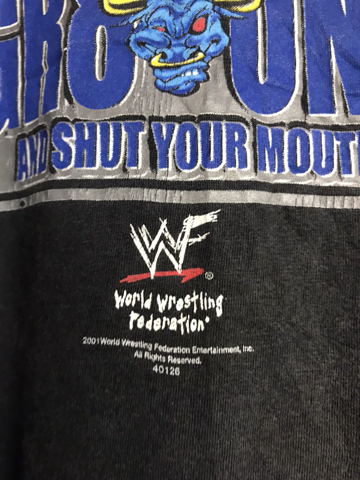 Vintage × WWE Vintage WWE The Rock world Wrestling Federstion T-Shirt Size US L / EU 52-54 / 3 - 4 Thumbnail